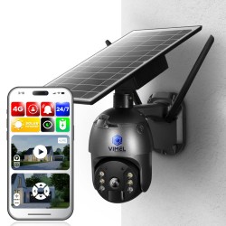 4G Solar Night Security Camera PTZ