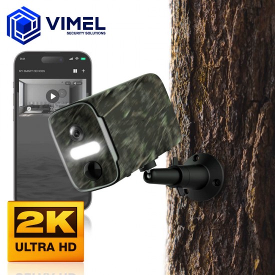 Outdoor 4G Security Camera 2K Mini Camouflage