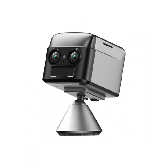 Mini 4G Security Camera 2K Dual Lens Outdoor