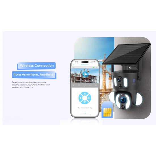 Outdoor Dual Security Camera 4G Solar 10X