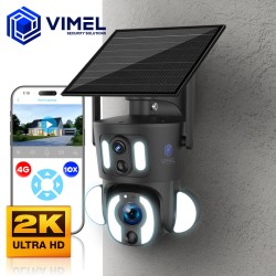 Outdoor Dual Security Camera 4G Solar 10X