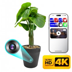 4K Spy Camera Plant Pot Device