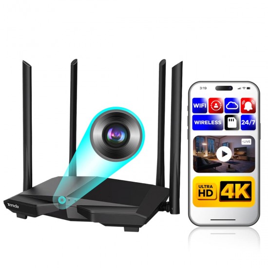 Wi-Fi Router with Covert Camera Lens